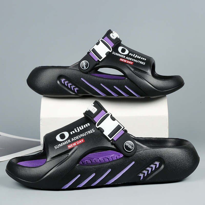 Sandalias para hombres 2024 verano nuevo aumento de altura amortiguación sensación de pisar mierda puede nadar antideslizante ligero al aire libre sandallas