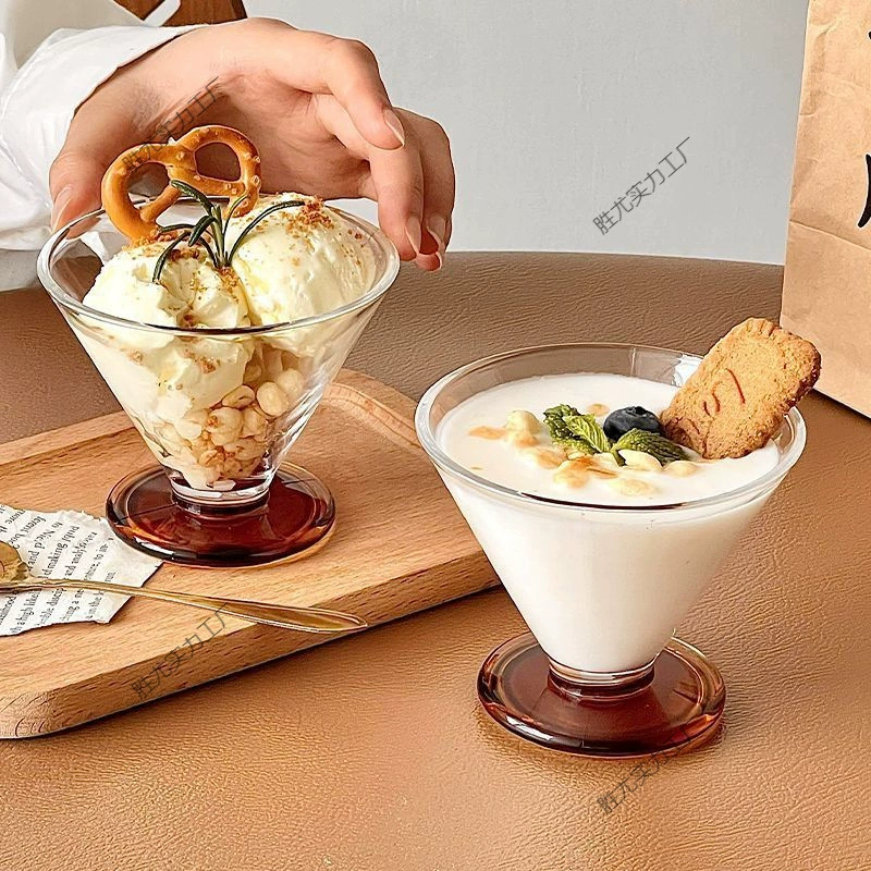 Ретро нишевая средневековая чашка, высокая чашка для мороженого, десертная чашка для мороженого с сахаром и водой, чашка для йогурта, пудинга, молочного коктейля