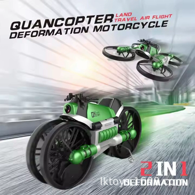Wireless transformer, motorcycle, folding quadcopter, neon CCTV camera, toy car, remote control