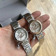 爆款西太后女表006吊坠orb镶钻手表32mm石英时尚钢带土星女士腕表