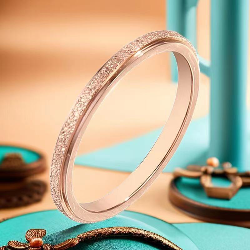 Titanium Steel Material Wholesale Jewelry Elegant Simple Style Geometric Titanium Steel Plating Rings