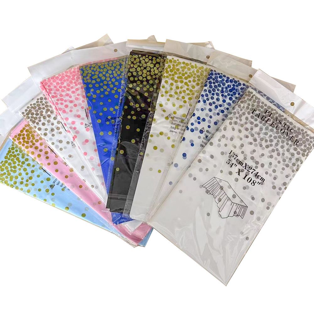 Mantel desechable para Amazon con pequeños puntos dorados/plateados