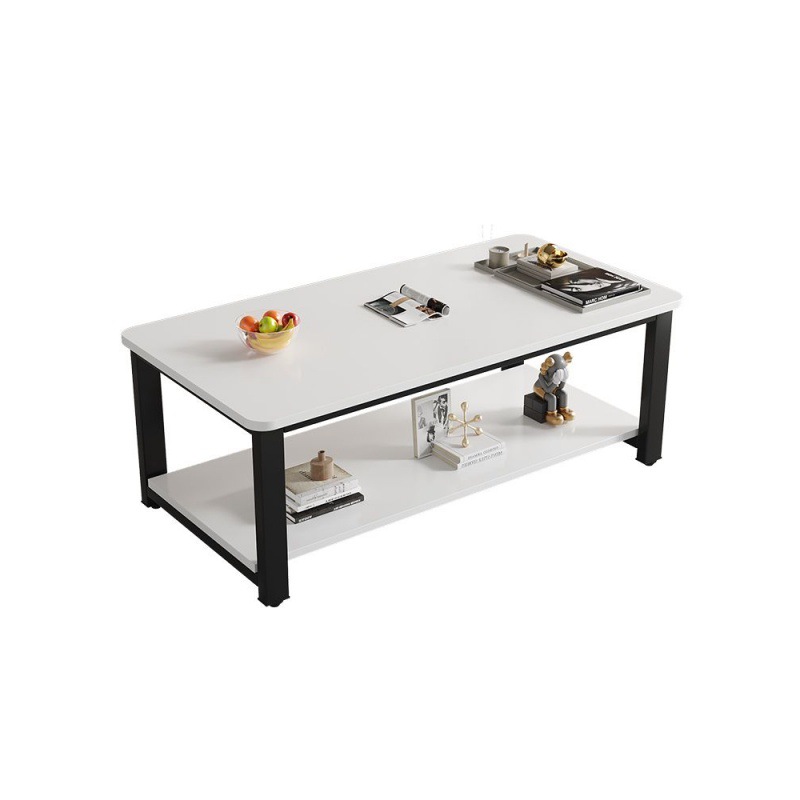 Mesa de centro de imitación con patrón de mármol, sala de estar simple, mesa de centro rectangular redondeada, mesa de té para apartamentos pequeños, mesa de alquiler, envío gratis