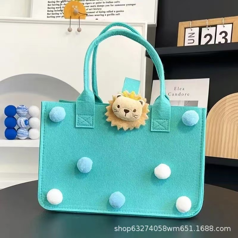 Fabricantes al por mayor en línea sobre rojo bolso de fieltro bolso de mano regalo de dibujos animados bolso de fieltro promoción de apertura bolso de regalo almacenamiento