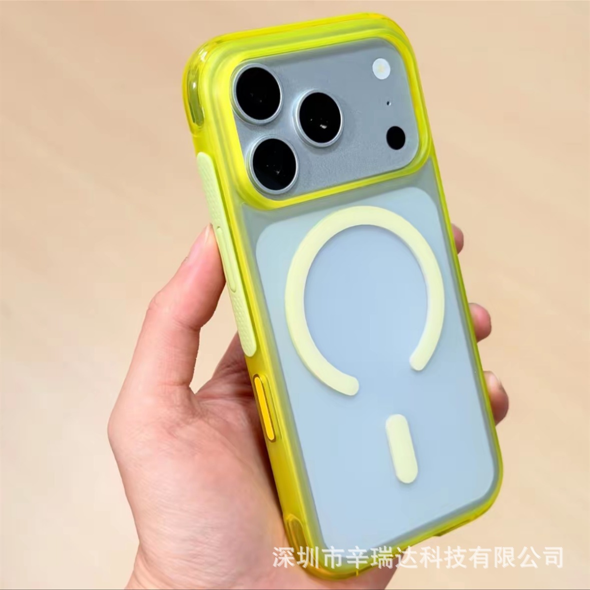 适用iPhone17ProMax手机壳肤感磨砂旋转支架磁吸苹果16防摔保护套