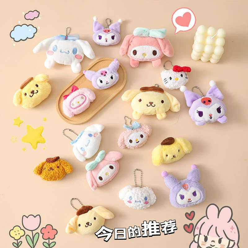 Sanrio, мультяшная плюшевая милая брошь, кукла для младших школьников, подвеска, для обуви, шарфа, булавка, аксессуар