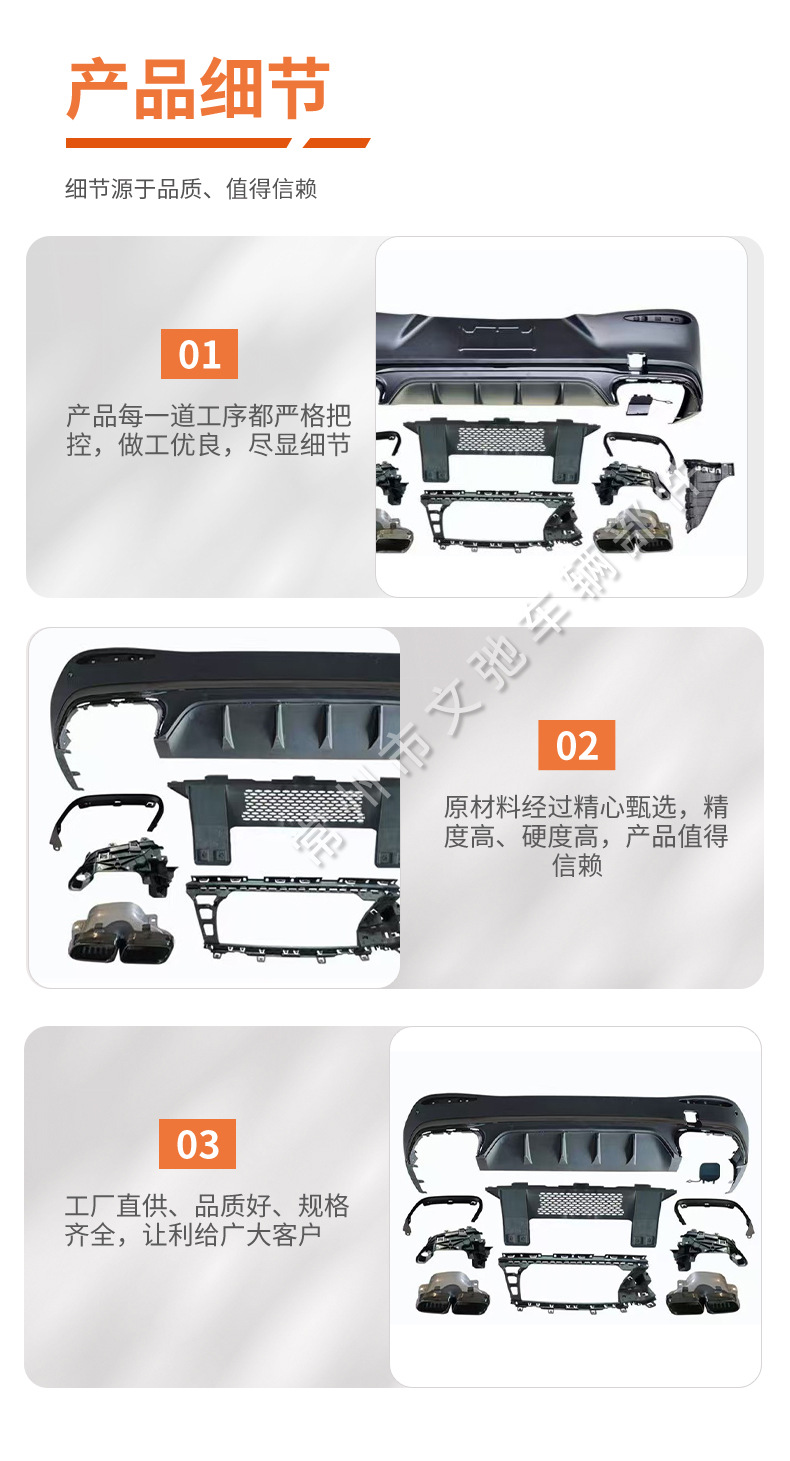 Suitable for the New Mercedes-Benz Glc Tail Lip and Tail Throat X254 Modified Glc43/63 Rear Spoiler Kit