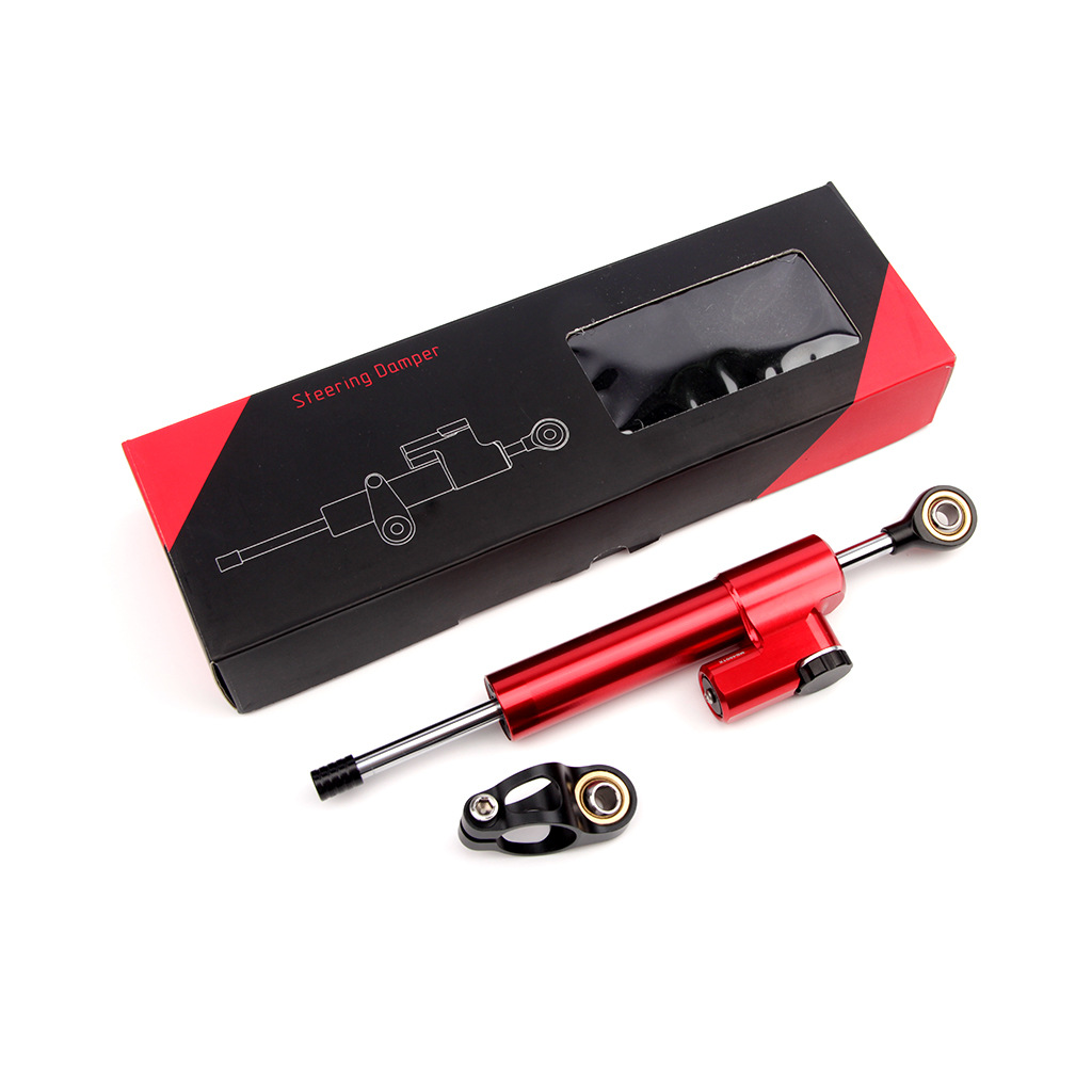 Universal Cross-Border Motorcycle Cnc Aluminum Alloy Modified Steering Damper Stabilizer Direct from Manufacturer Titanium Version