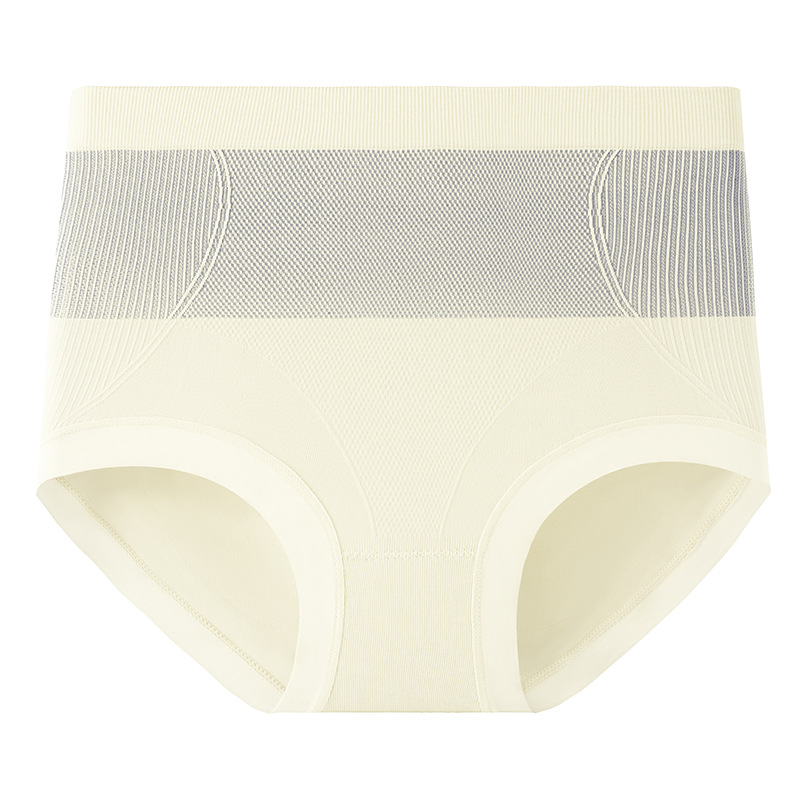 Ropa interior suave y agradable para la piel con abdomen de cintura alta para mujer 9A antibacteriano 100% entrepierna de algodón puro que absorbe la humedad, transpirable, ropa interior de mujer de alta elasticidad