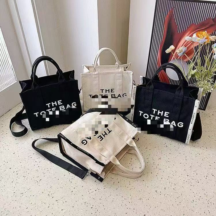 Bolso de Hombro de Gran Capacidad para Mujer, Estilo Informal, con Letras, para Viajes Diarios, Diseño Exclusivo, Bolso de Lona, Invierno 2026