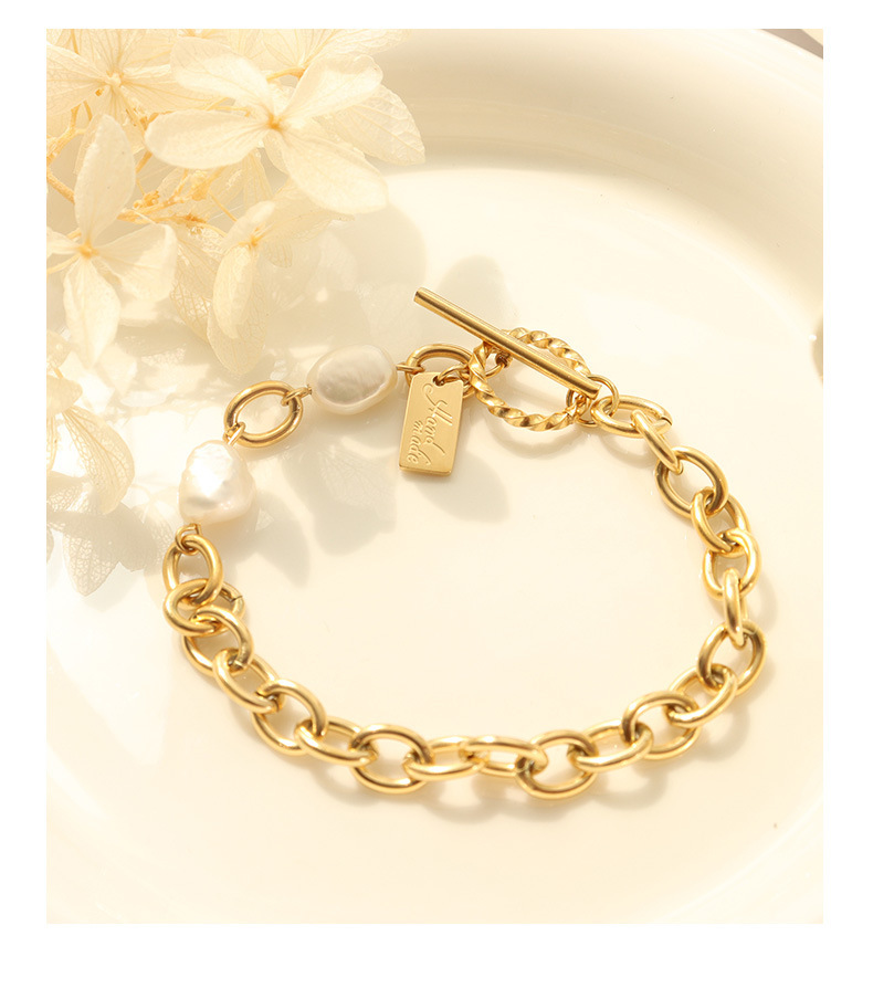 304 Stainless Steel Material Geometric Pattern Women'S Gender PVD Coated Real Gold Plated 18K Gold Geometric 304 Stainless Steel Fashion Waterproof Non Tarnish 304 Stainless Steel Bracelets