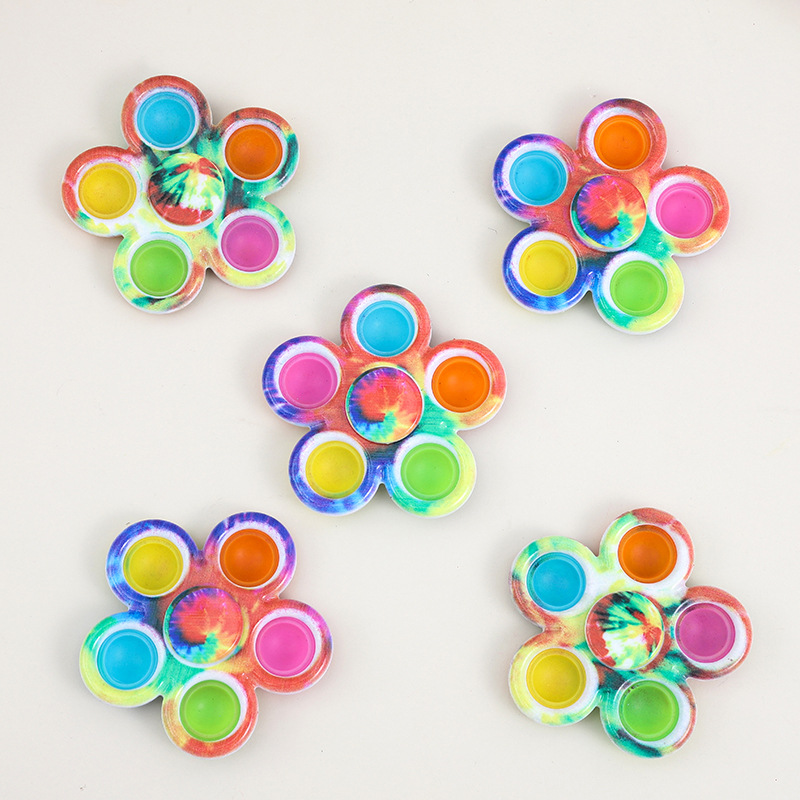 Camuflaje de cinco dedos, música de burbujas, dedos giratorios, giroscopio, presión, descompresión, juguetes transfronterizos de silicona para niños al por mayor