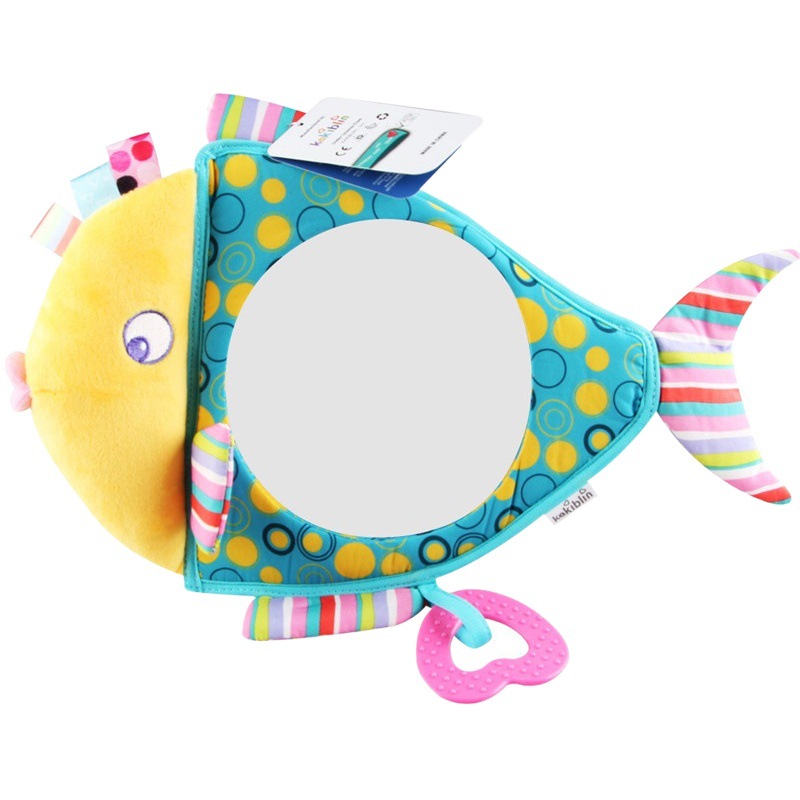 Juguete colgante para coche con espejo de pez de aguas profundas para bebé, juguete divertido para coche de niños, colgante de espejo para bebé, espejo retrovisor interior para coche, venta al por mayor.