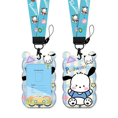 Cartoon card holder Pacha dog kindergarten student card holder creative bus subway access control card holder with long lanyard halter neck