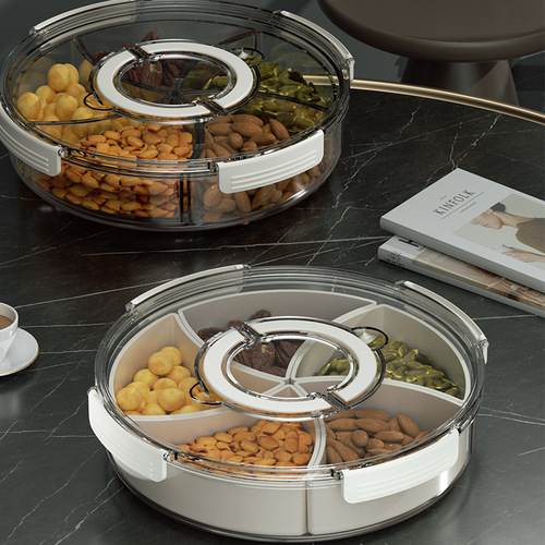 PET fruit bowl for home living room, light luxury candy nuts snack dry fruit storage bowl, transparent fruit bowl