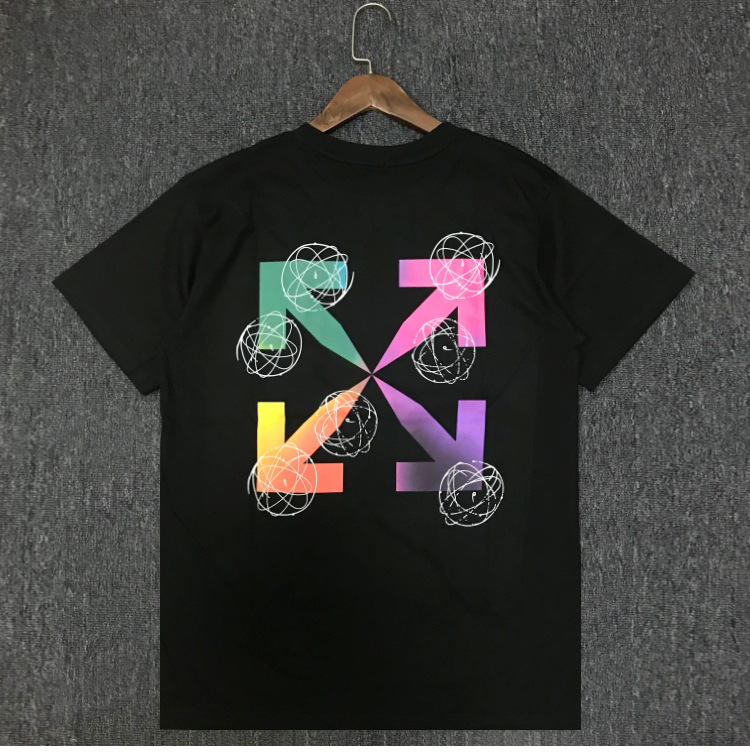 Off-White T-shirt Gradient Scribble Arrows Black