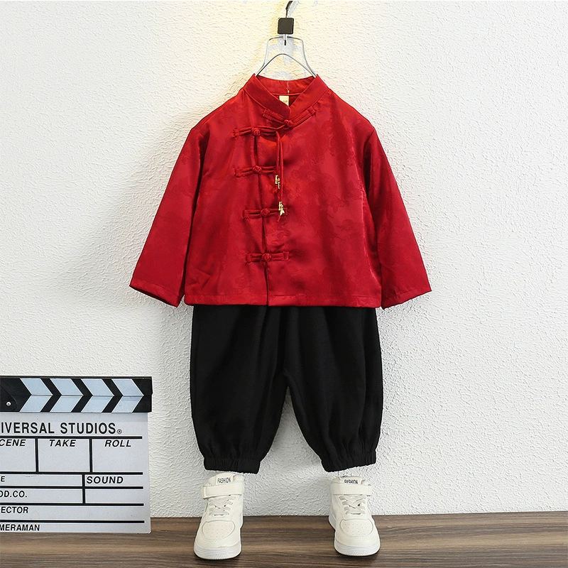 Hanfu Boy национальный стиль костюм для девочек Tang Children Новое китайское платье для детей