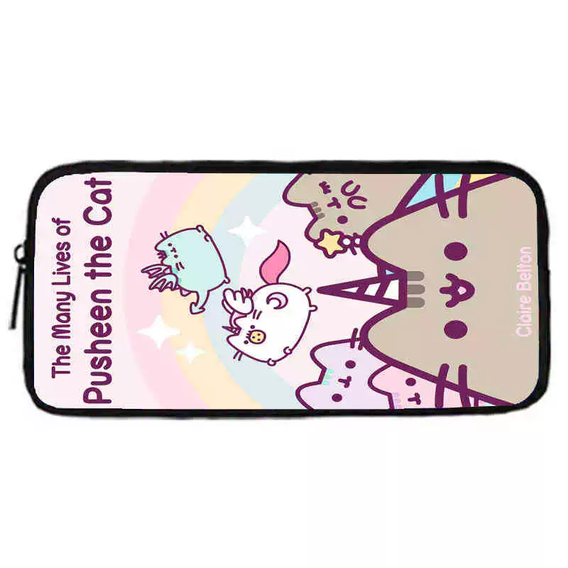 Рюкзак учебный Pusheen Fat Jimao с принтом периферийного типа, через стекло, зарубежная торговля, школьный рюкзак