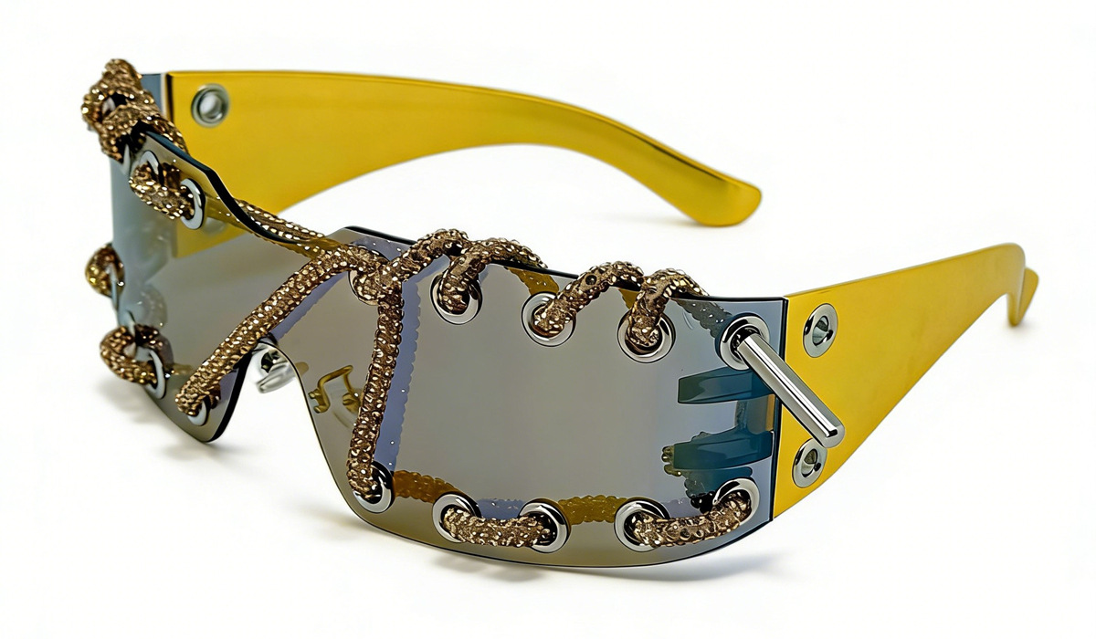 Cyberpunk Y2k Frameless Punk Sunglasses With Metal Rivet Details_voghion.com