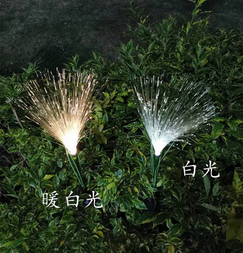 LED Fiber Reed Lawn Light, Colorful Automatic Solar Garden Light, Outdoor Waterproof Landscape Lighting Decor Lamp