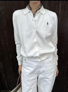 (Трансграничная торговля), трикотажный кардиган, пони, хлопковый свитер, лонгслив, куртка, воротник поло, с вышивкой