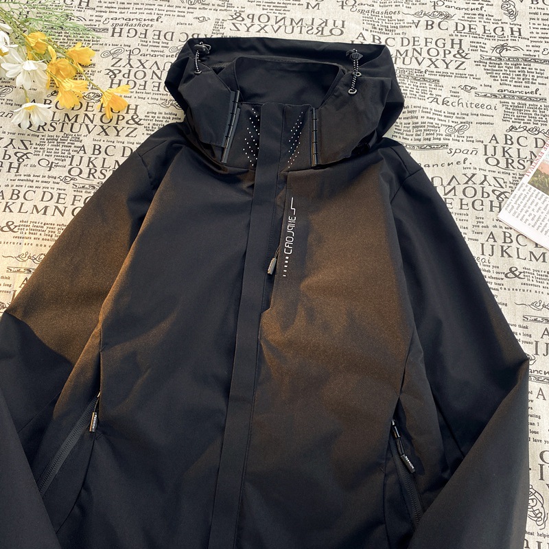 6266 outdoor assault clothing thin solid color hooded men's and women's top jacket jacket jacket live support logo printing