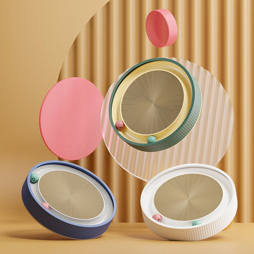 Cat scratching board cat toy with ball cat scratching board wear-resistant and non-shedding multi-color cat turntable claw grinding light luxury pet toy