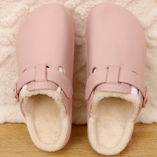R 1782026 New European and American Women's Plain Fluffy Wooden Clogs with Soft Thick Soles