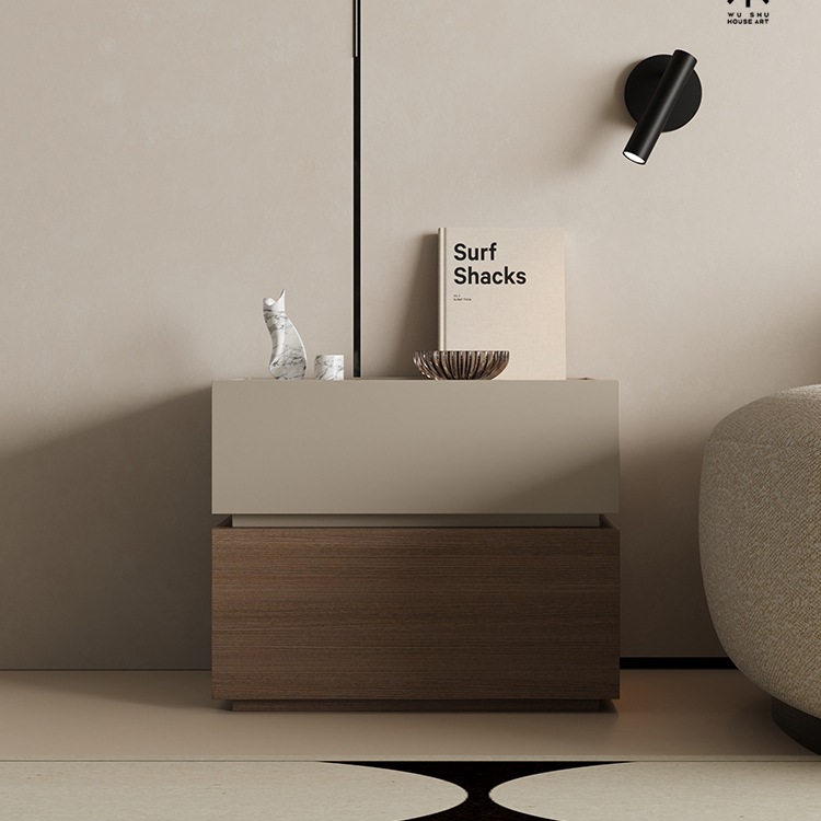 Bedside Table, Simple Modern Bedroom Small Storage Cabinet, Bedside Storage Cabinet, Size Can Be Customized, Bedside Cabinet Wood