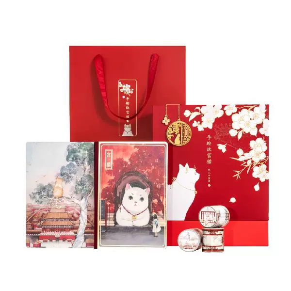 Forbidden City Cat Notebook Set. Comes with gift bag