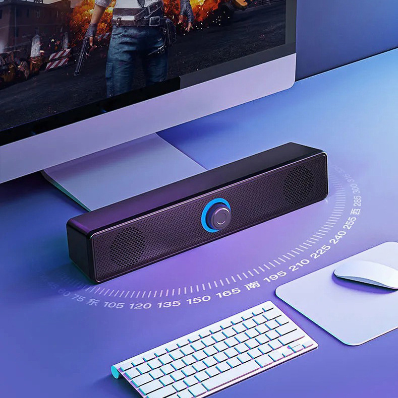 Компьютерная колонка, двойной динамик, громкая, длинная, Bluetooth, сабвуфер
