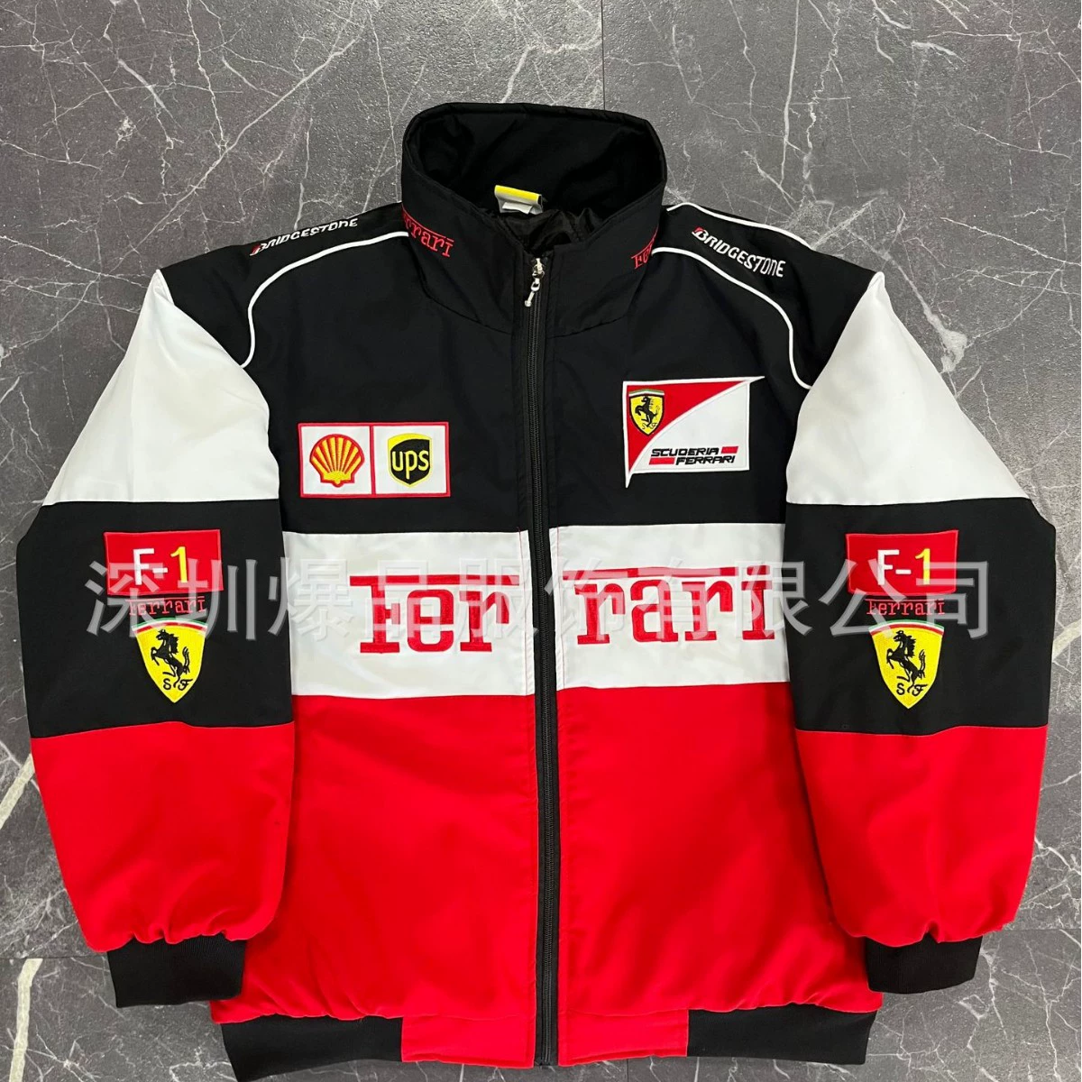 Ferrari, тонкая гоночная куртка, бейсбольная пуховая куртка, с вышивкой, дорожная версия, на заказ
