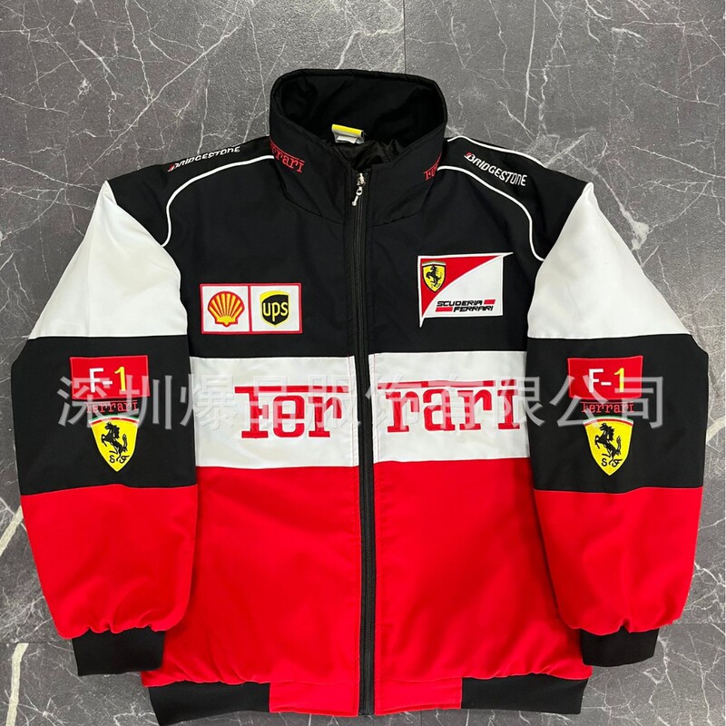 F1 Racing Suit Ferrari Jacket Embroidered Coat Motorcycle Riding Suit American Pilot Jacket Custom-Made