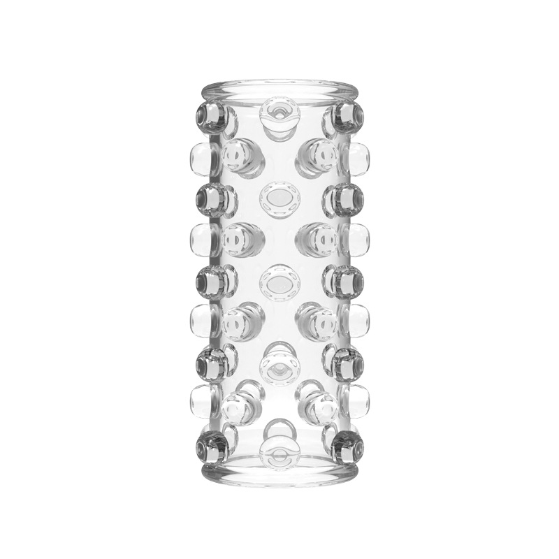 Explorer Spiked Lock Ring Foreskin Barrier Set, TPE Manual Delay Ring, Transparent Black — detail image 10