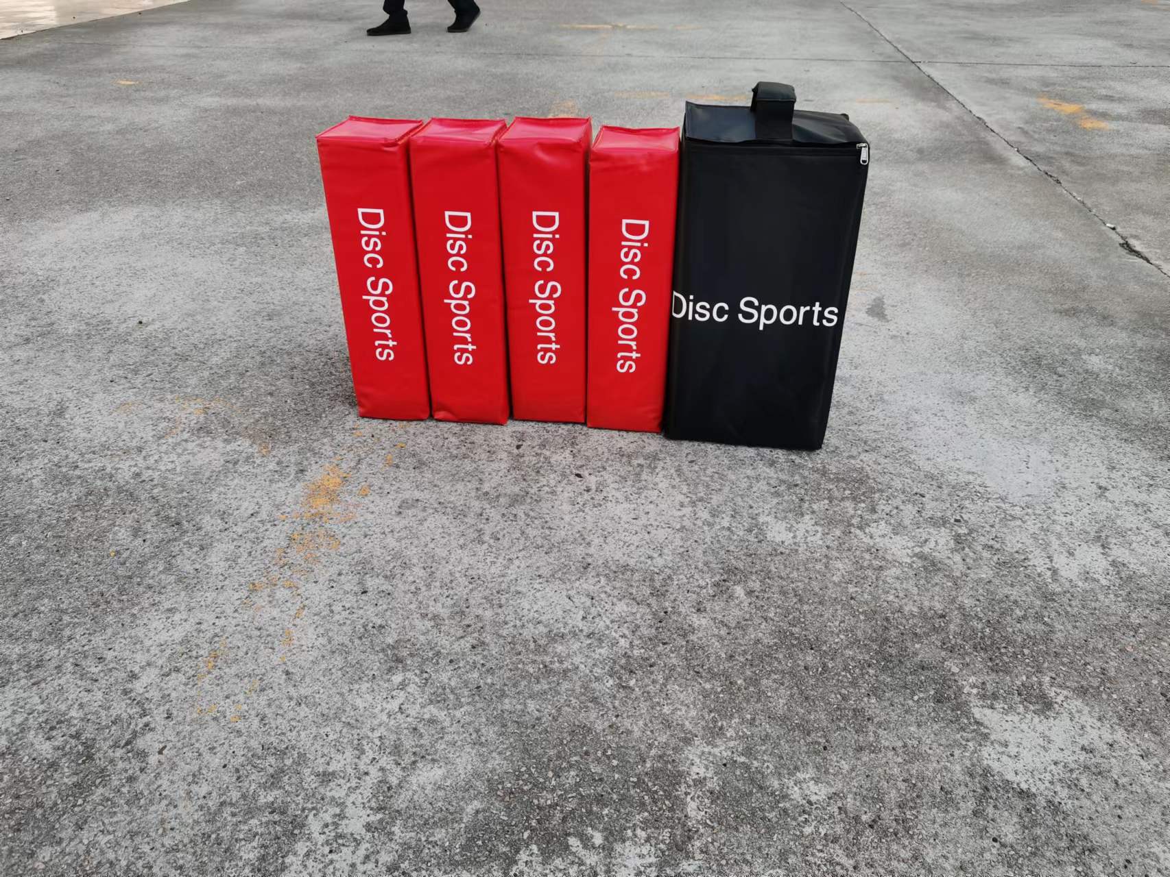 Grupo de construcción de expansión juego Frisbee formación objetivo juego lugar esquina suave seguridad lanzando cuasi logo accesorios al aire libre