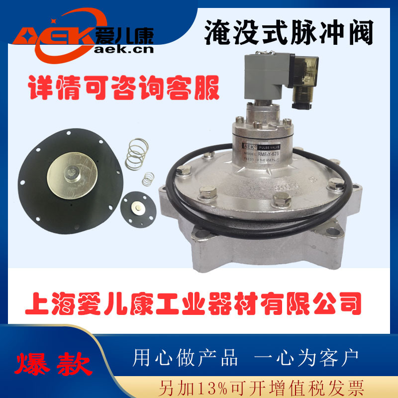 AEK喷粉除尘脉冲阀RMF电磁脉冲阀RMF-Y-50S/62S/76喷吹布袋脉冲阀