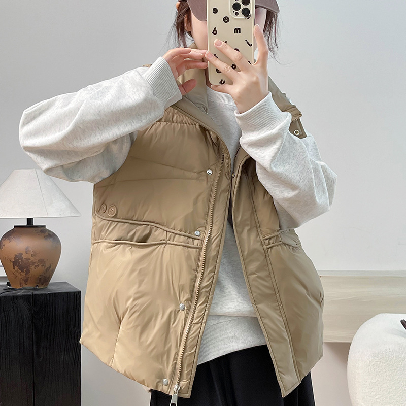Velvet keep warm demi-season fashionable vest