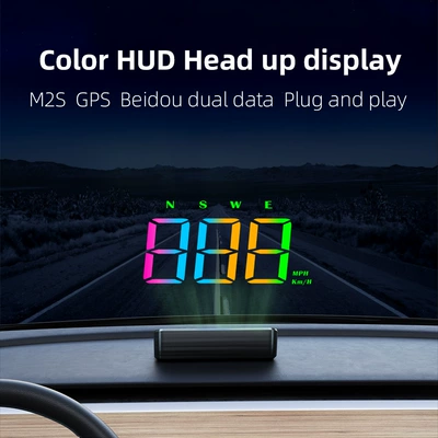 Car HUD Head-Up Display Vehicle HUD - m2s-colorful-gps-multifunctional-head-up-display-compatible-with-all-cars