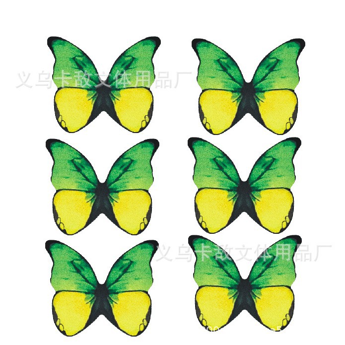 Mariposa de colores-amarillo verde 48 piezas/caja