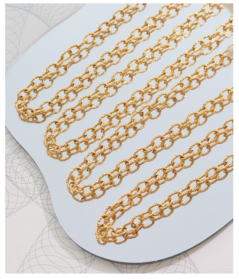 Plating Design Fashion Style European And American Thick Chain Necklace Bracelet Titanium Steel
