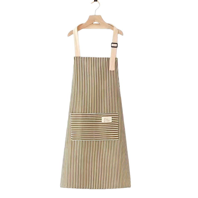 Personalidad personalizada bordada delantal colgar delantal rayas cocina casera camarero de restauración hombre y mujer delantal de ropa de trabajo image 9