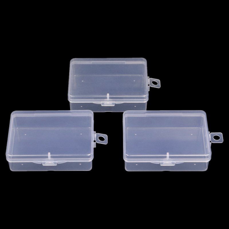 PP透明空盒中号锁扣盒有盖塑料样品盒饰品电子元器件盒子渔具鱼钩