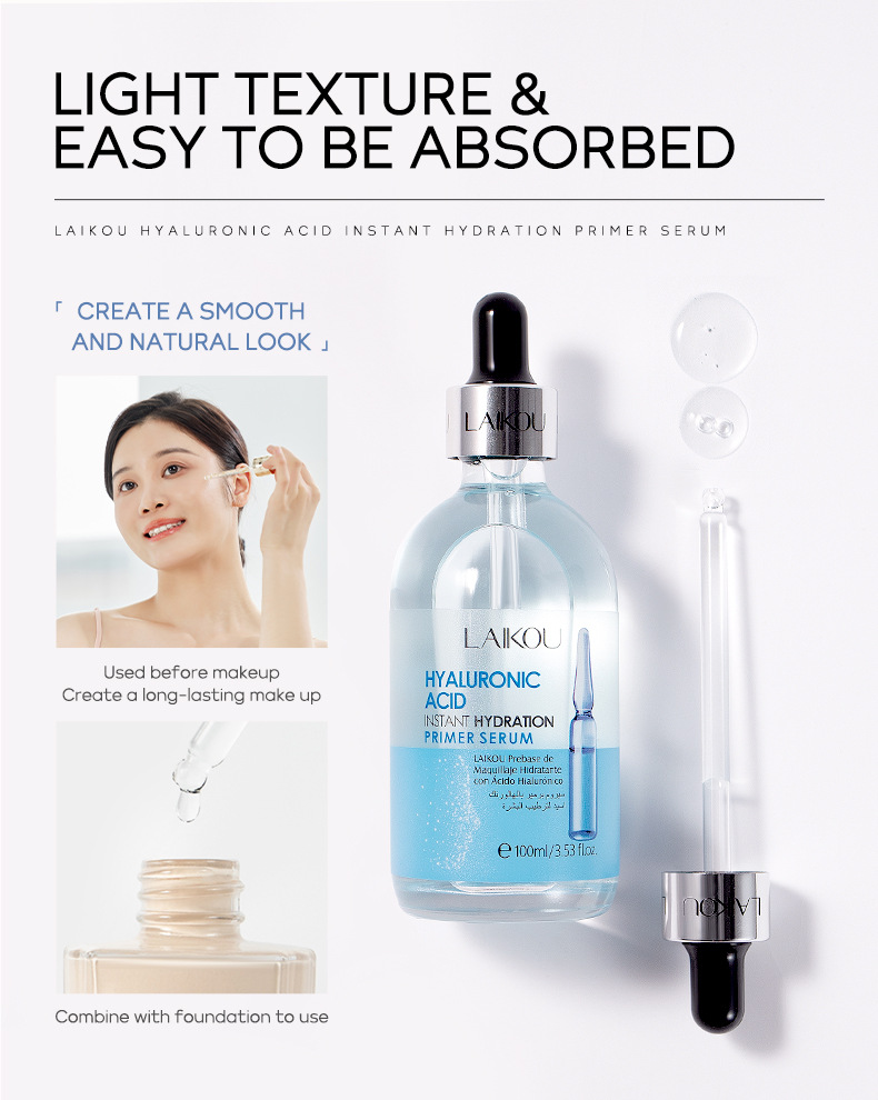 LAIKOU Hyaluronic Acid Essence Base Liquid 100ml Hydrating and Moisturizing Skin Care Essence Cross-border Wholesale undefined