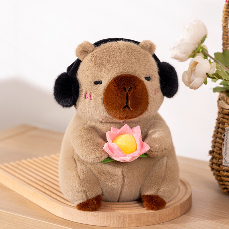 헤드셋 연꽃 카피바라 라이트 브라운 25CM/0.2KG