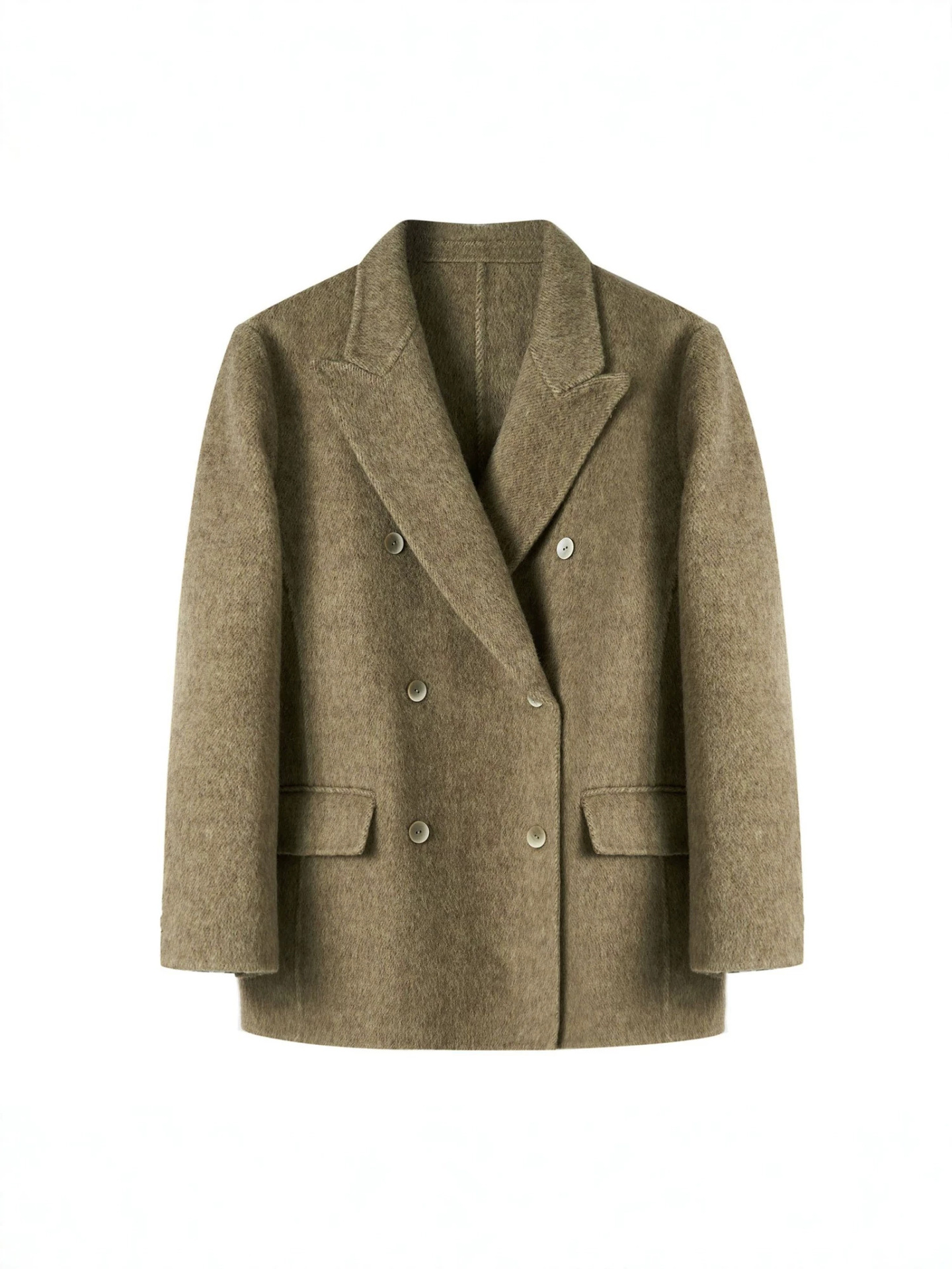 Velvet woolen short double-sided coat for leisure