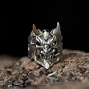 Japanese ring, mask, trend jewelry, accessory, punk style