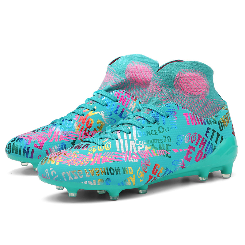 Cross-border Men's High-top Soccer For Youth Competition Training, Children's Artificial Turf Shoes With Unique And Cool_voghion.com
