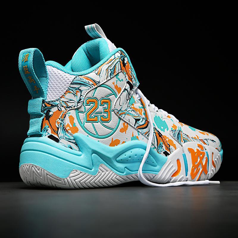 Zapatillas de Baloncesto de Caña Alta para Hombre de Cuero PU y TPR, Antideslizante, para Entrenamientos al Aire Libre image 3