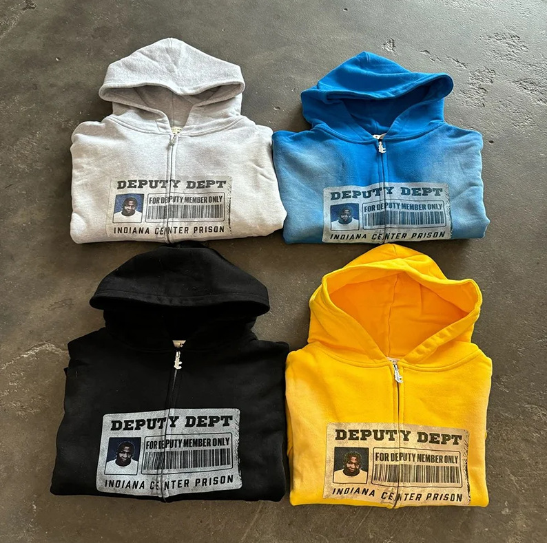 ​Y2K Zip-Up Hoodie With Bold Prints - Unisex Streetwear Jacket For Men & Women (XS-XXXL, Multiple Colors)​_viptrois.com