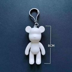 Factory Direct Supply Self-Made DIY Violent Bear White Embryo Children's Educational Drawing and Doodle Bear Keychain Little Bear